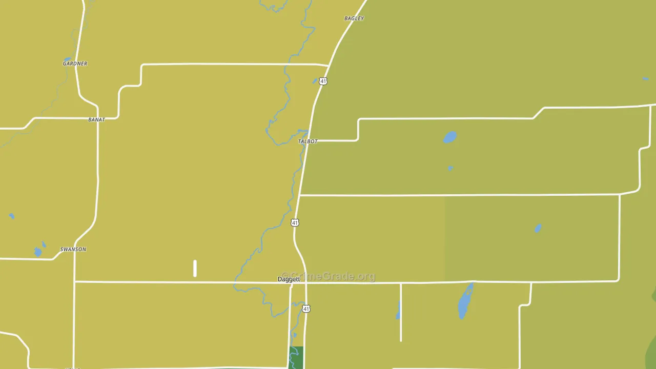 Daggett, MI Map of Murder Rates