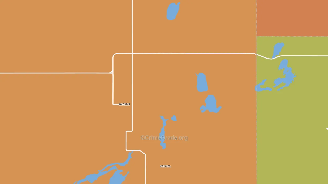 Dagmar, MT Map of Murder Rates