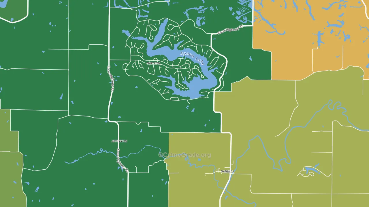 Dahinda, IL Map of Murder Rates