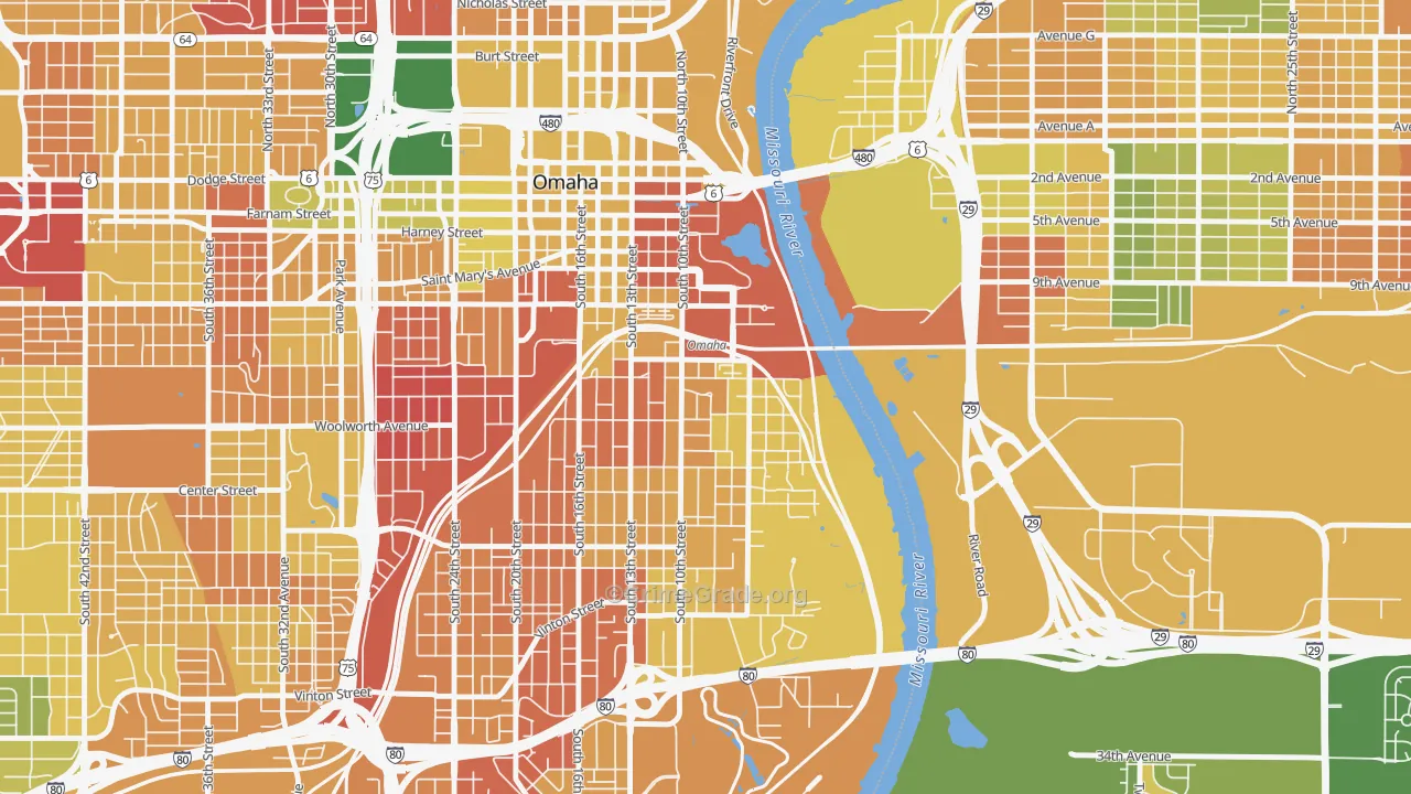 Dahlman, Omaha, NE Map of Murder Rates