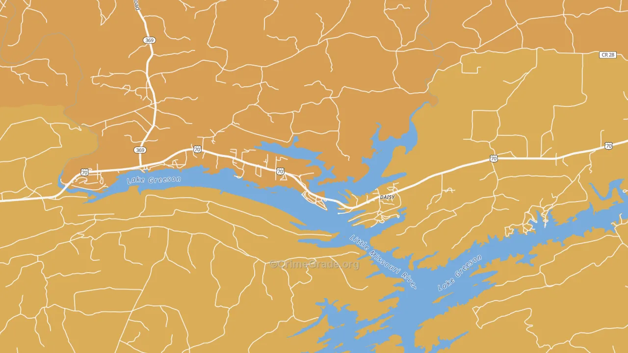Daisy, AR Map of Murder Rates