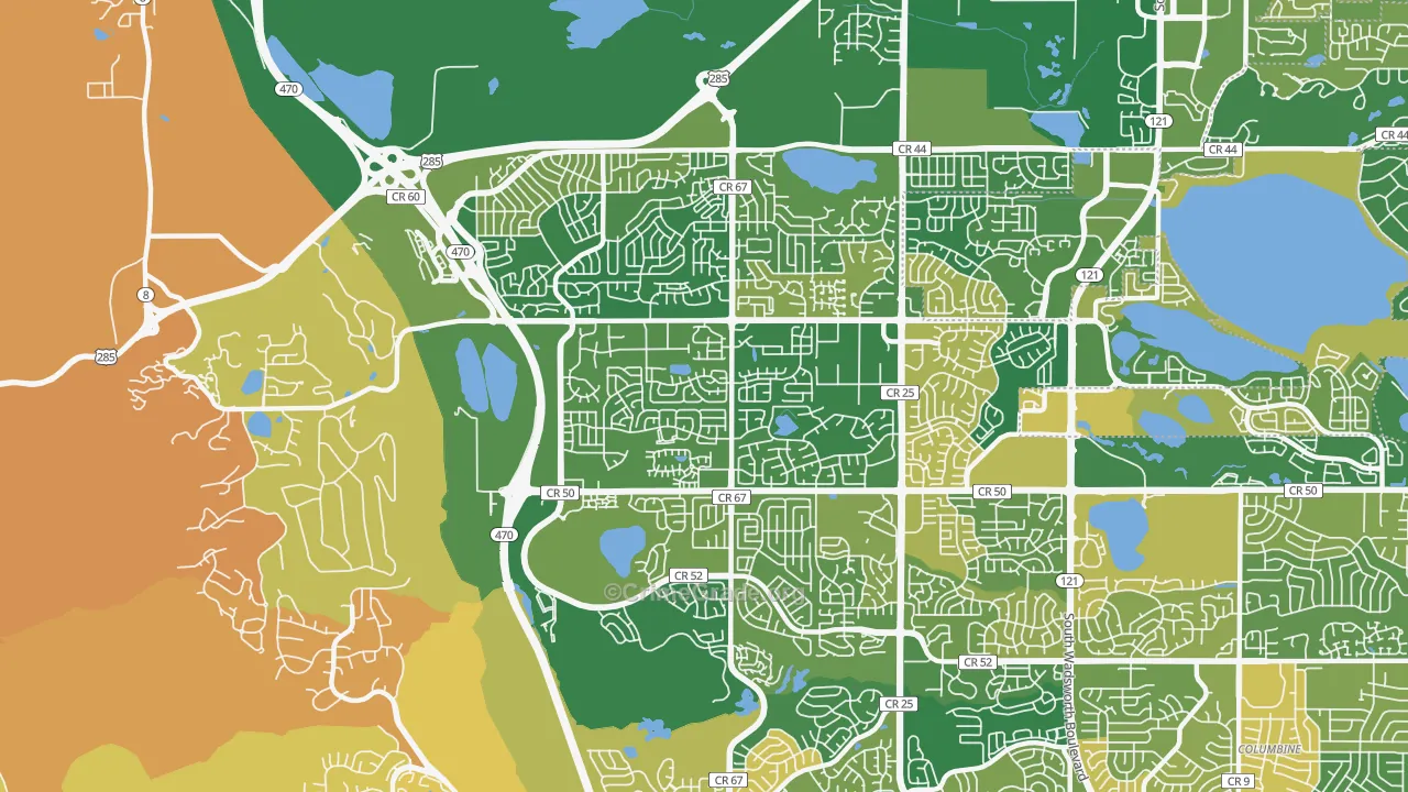 Dakota Ridge, CO Map of Murder Rates