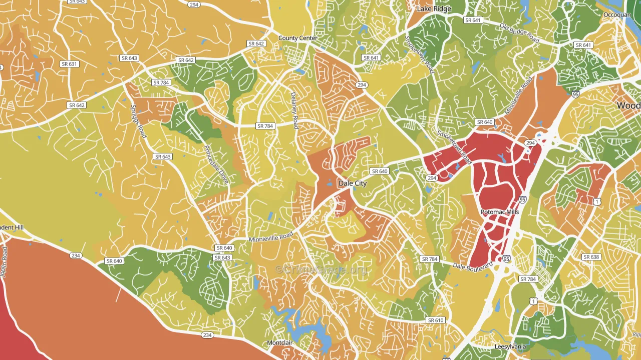 Dale City, VA Map of Murder Rates