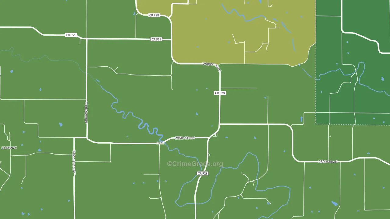 Dale, IA Map of Murder Rates