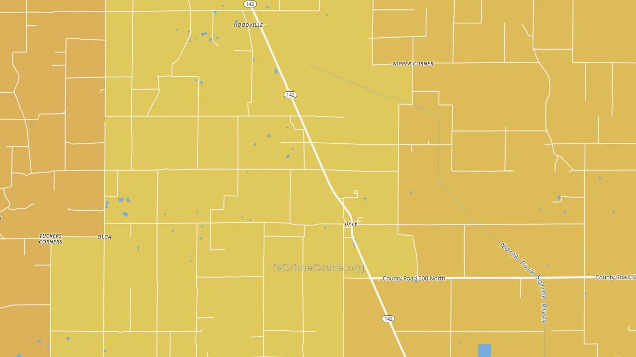 Dale, IL Map of Murder Rates