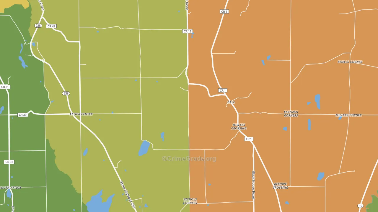 Dale, NY Map of Murder Rates