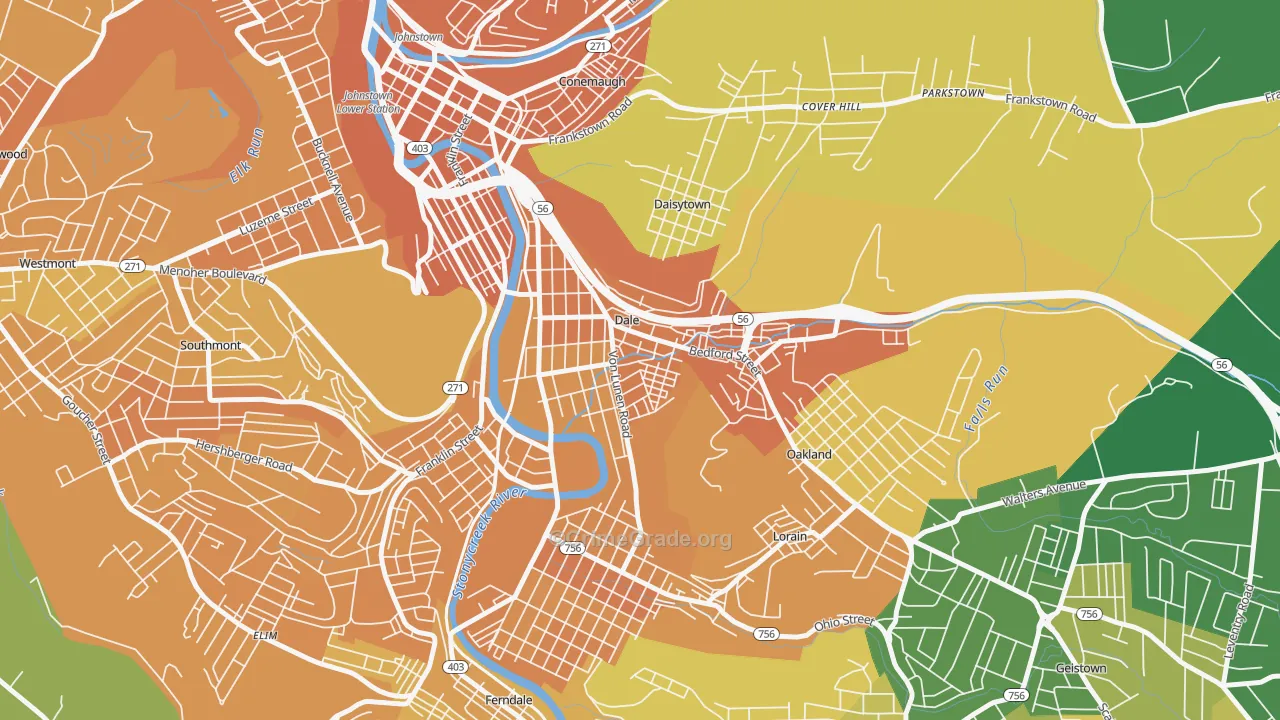 Dale, PA Map of Murder Rates
