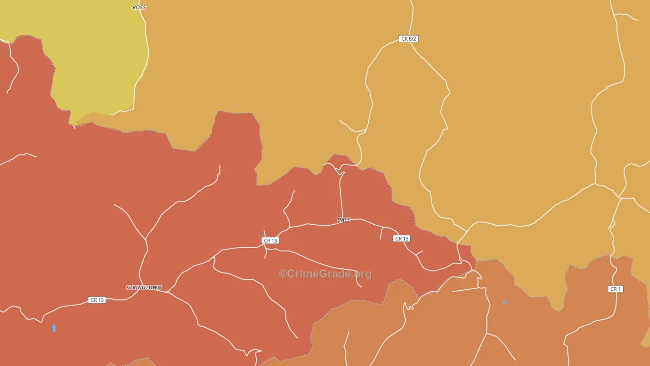 Dale, WV Map of Murder Rates