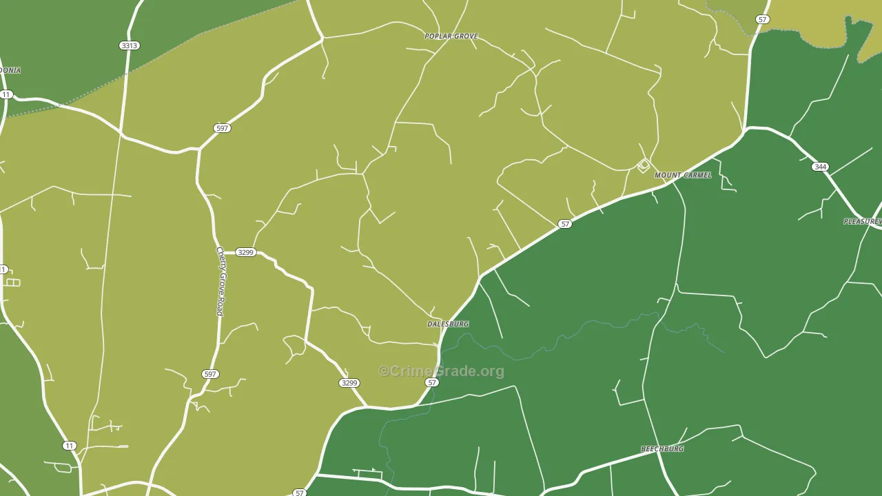 Dalesburg, KY Map of Murder Rates