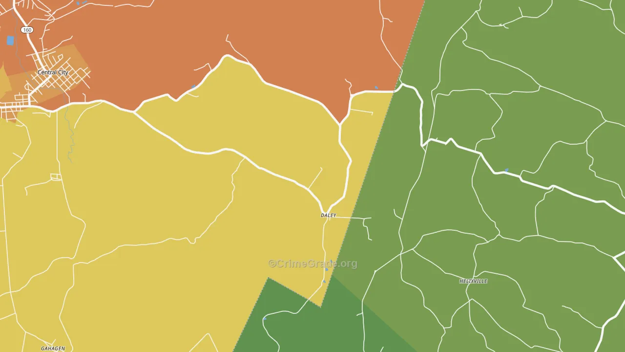 Daley, PA Map of Murder Rates