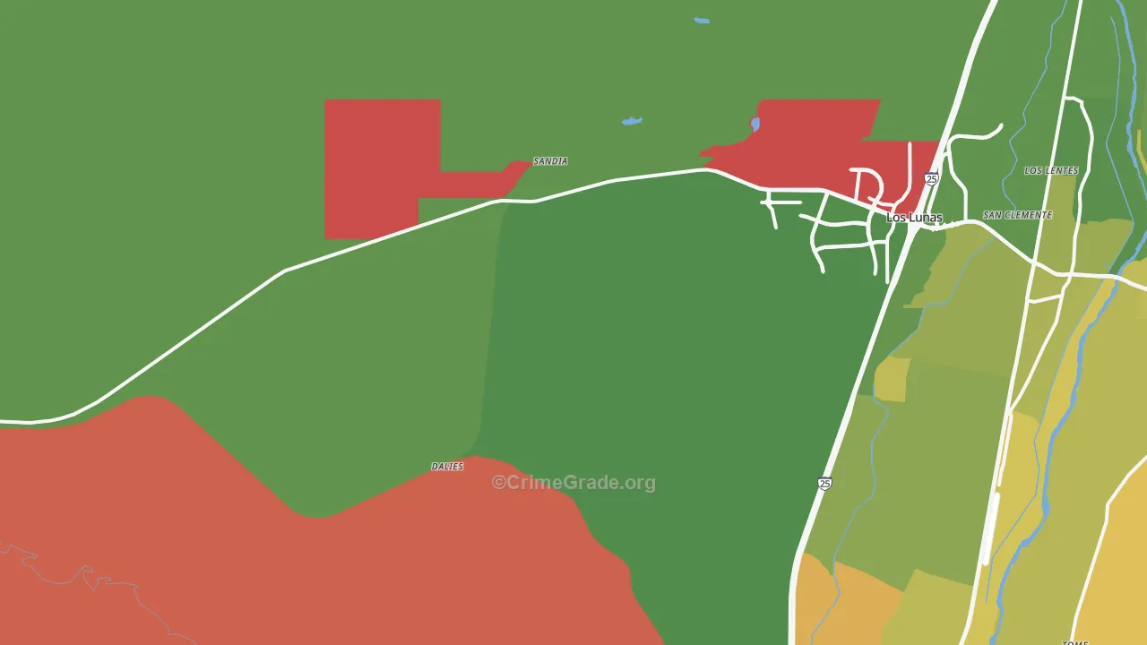 Dalies, NM Map of Murder Rates