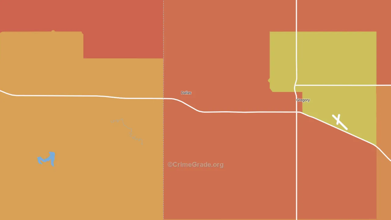 Dallas, SD Map of Murder Rates