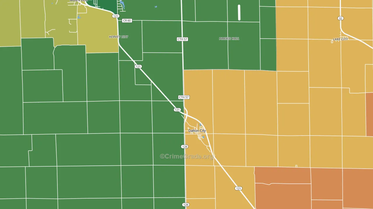 Dalton City, IL Map of Murder Rates