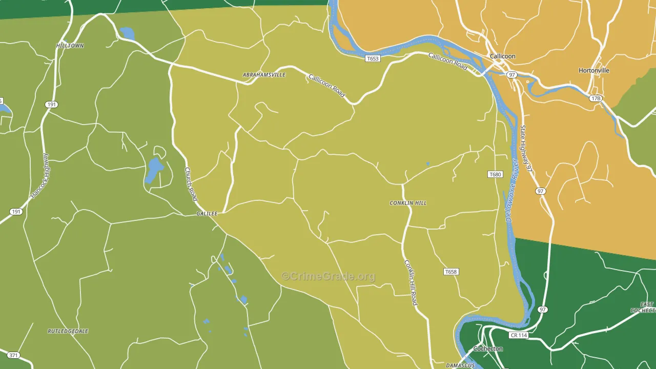 Damascus, PA Map of Murder Rates