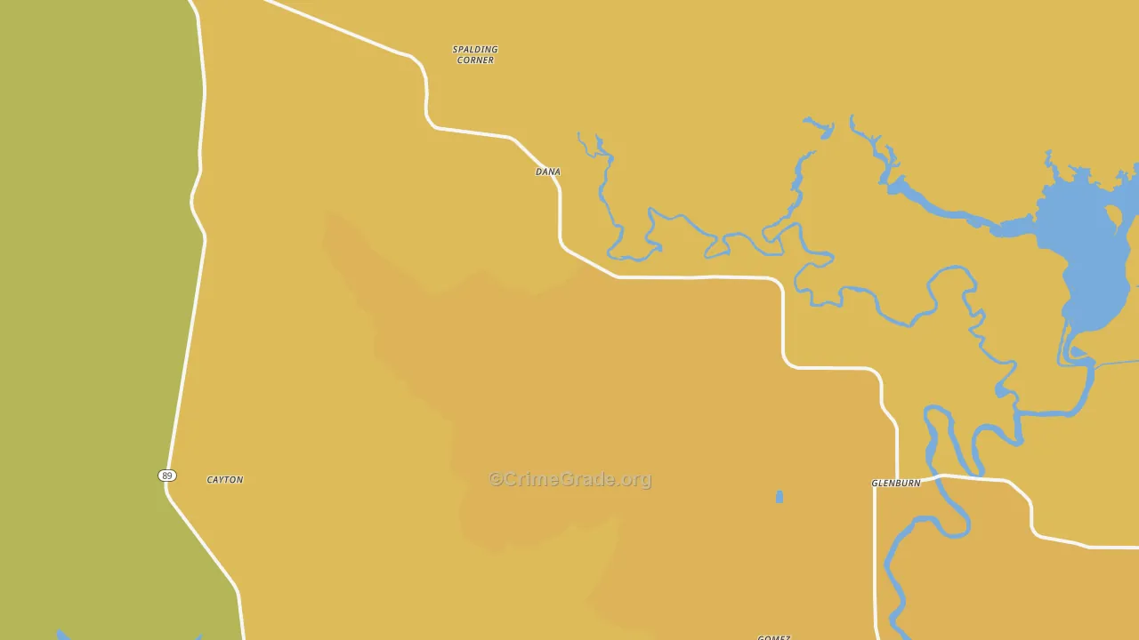 Dana, CA Map of Murder Rates
