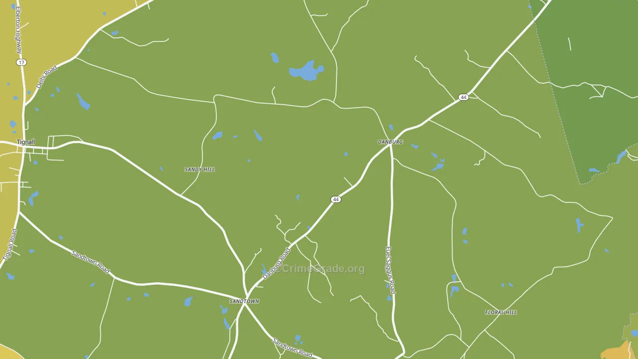 Danburg, GA Map of Murder Rates