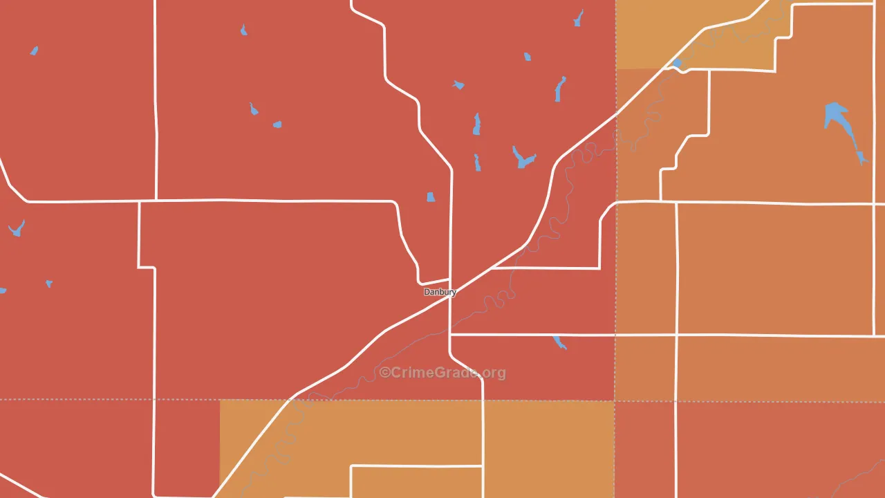 Danbury, IA Map of Murder Rates