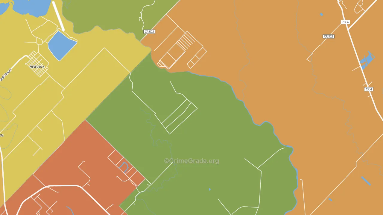 Danciger, TX Map of Murder Rates