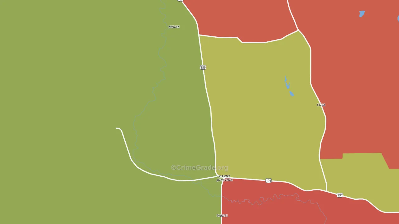 Daniel, WY Map of Murder Rates