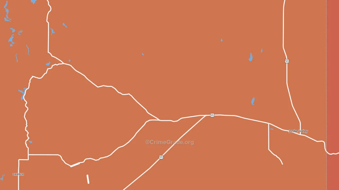 Danner, OR Map of Murder Rates