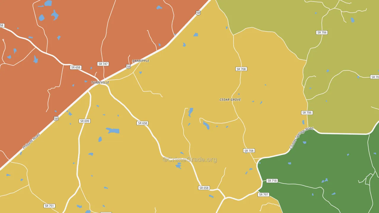 Danripple, VA Map of Murder Rates