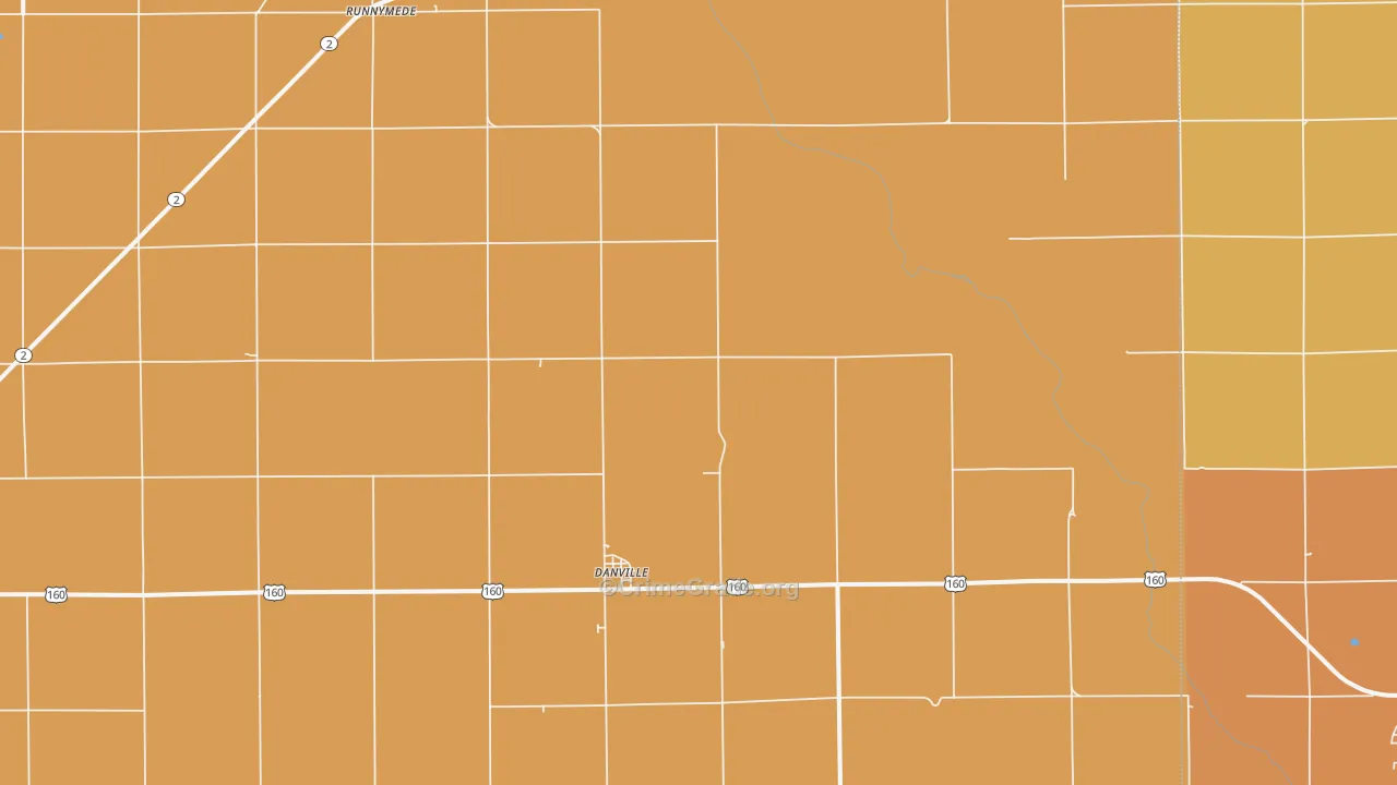 Danville, KS Map of Murder Rates