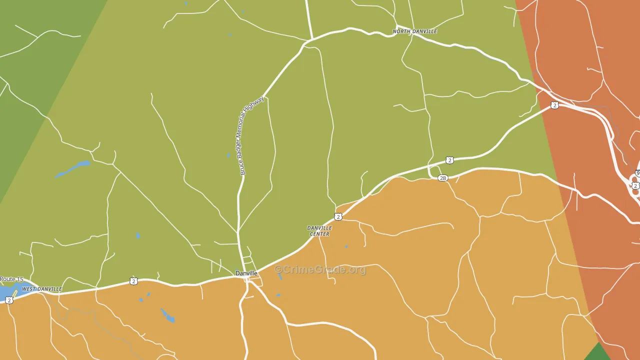 Danville, VT Map of Murder Rates