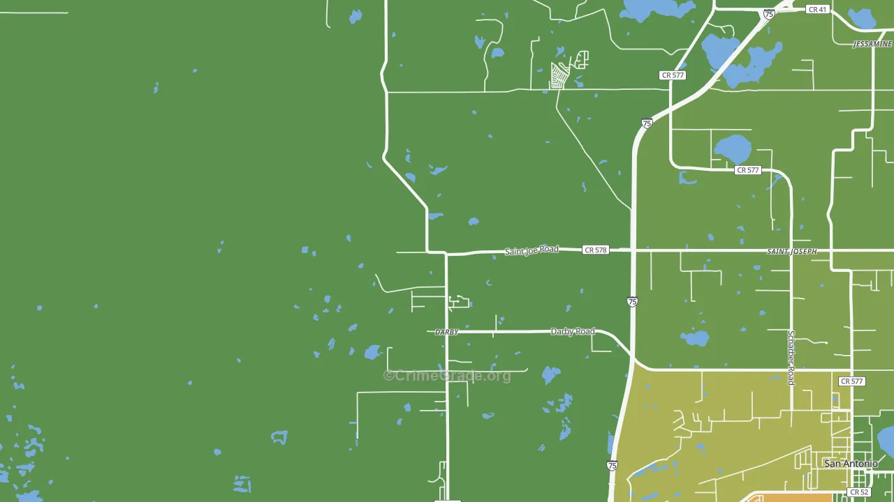 Darby, FL Map of Murder Rates