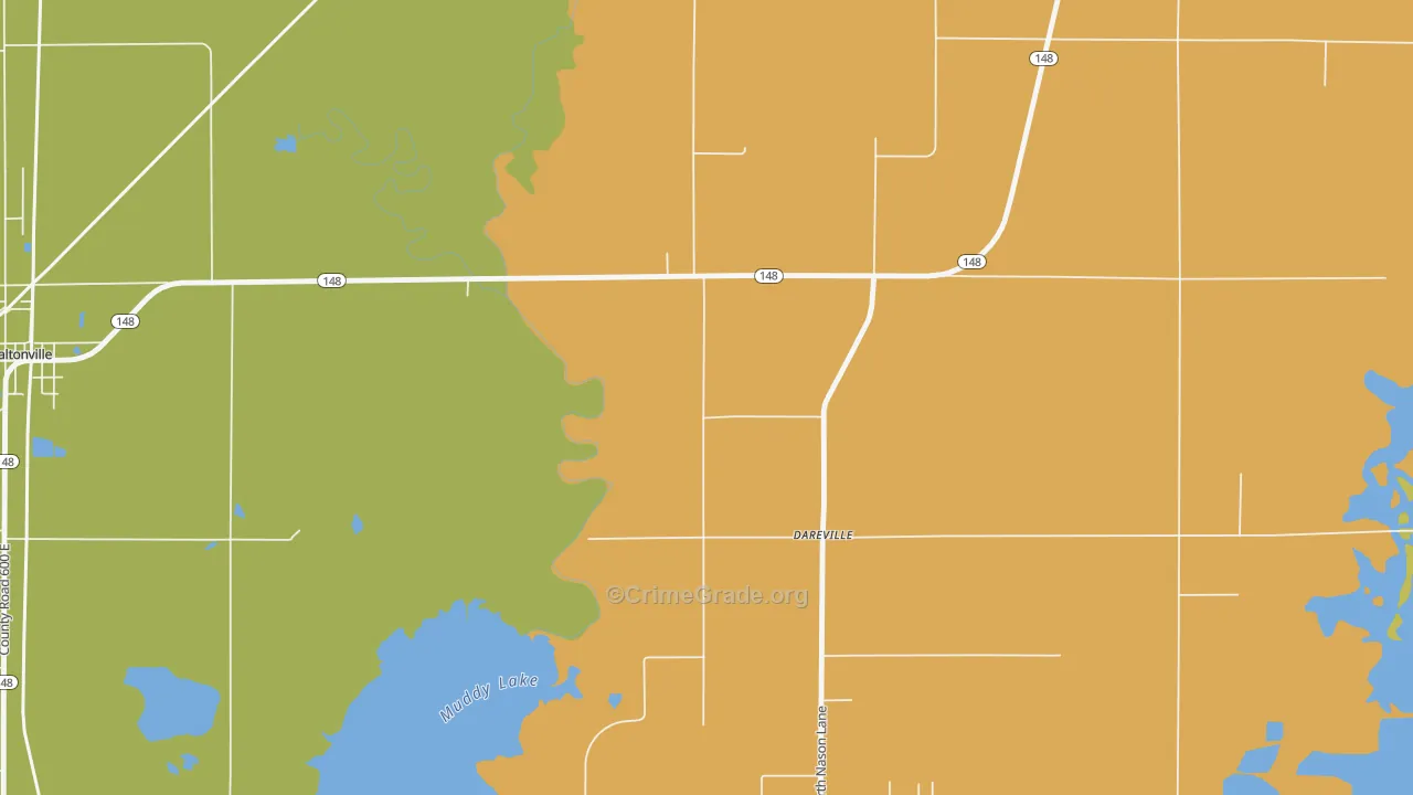 Dareville, IL Map of Murder Rates