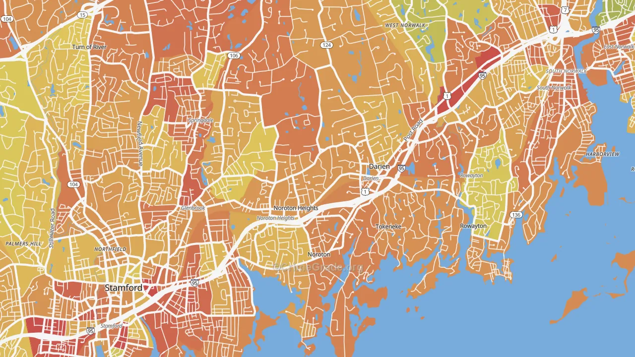 Darien, CT Map of Murder Rates