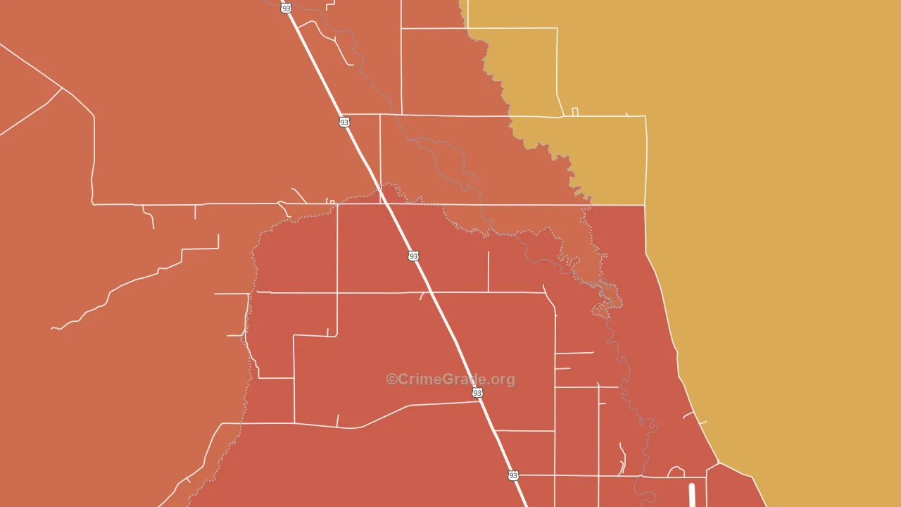 Darlington, ID Map of Murder Rates