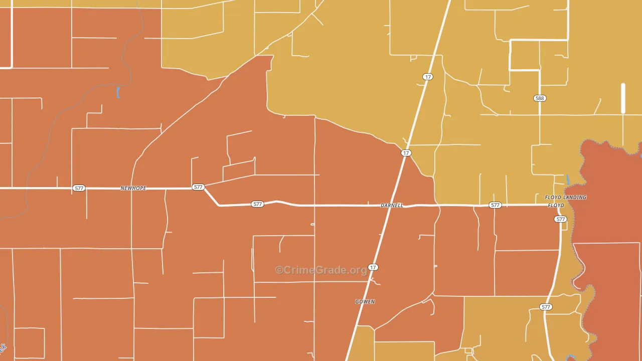 Darnell, LA Map of Murder Rates