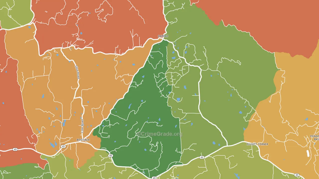 Darrah, CA Map of Murder Rates