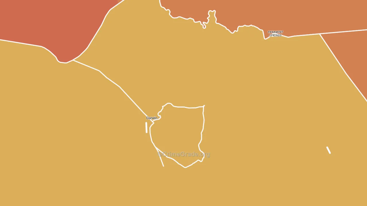 Darwin, CA Map of Murder Rates