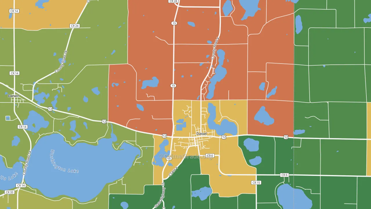 Dassel, MN Map of Murder Rates