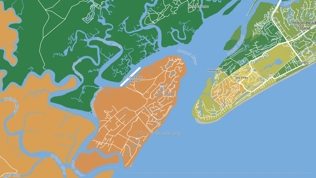 Daufuskie Island, SC Map of Murder Rates
