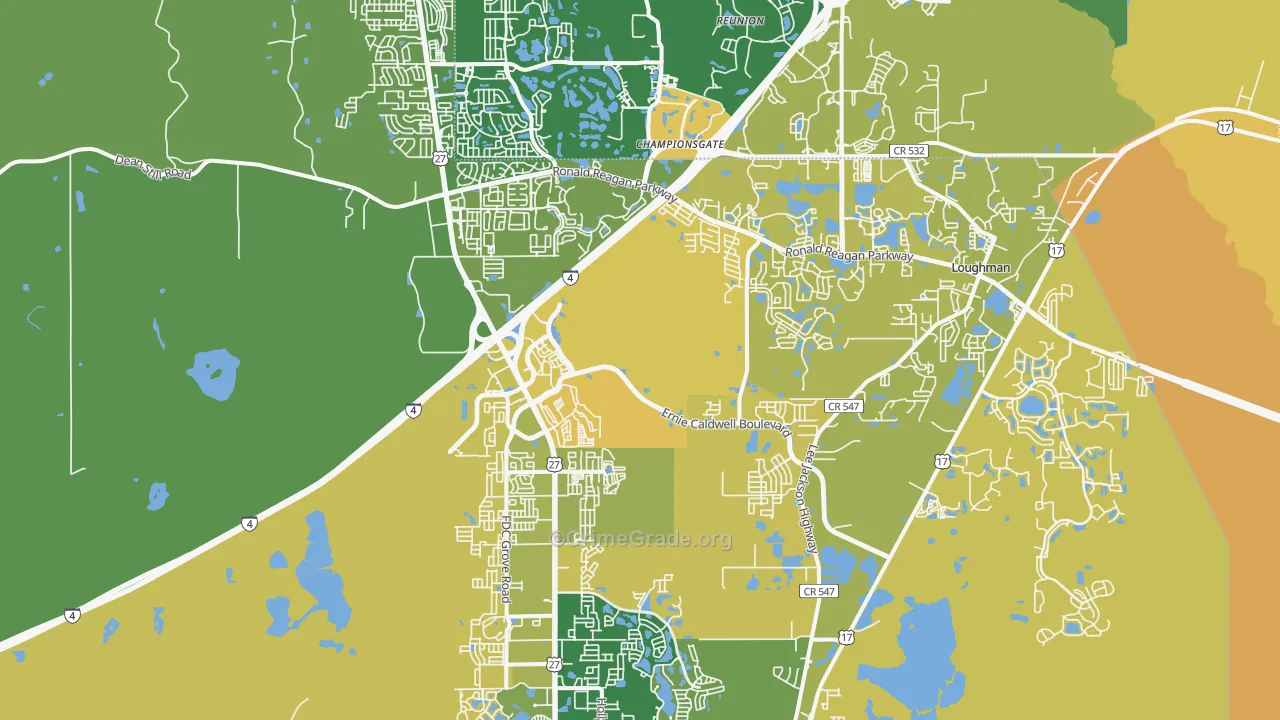 Davenport, FL Map of Murder Rates