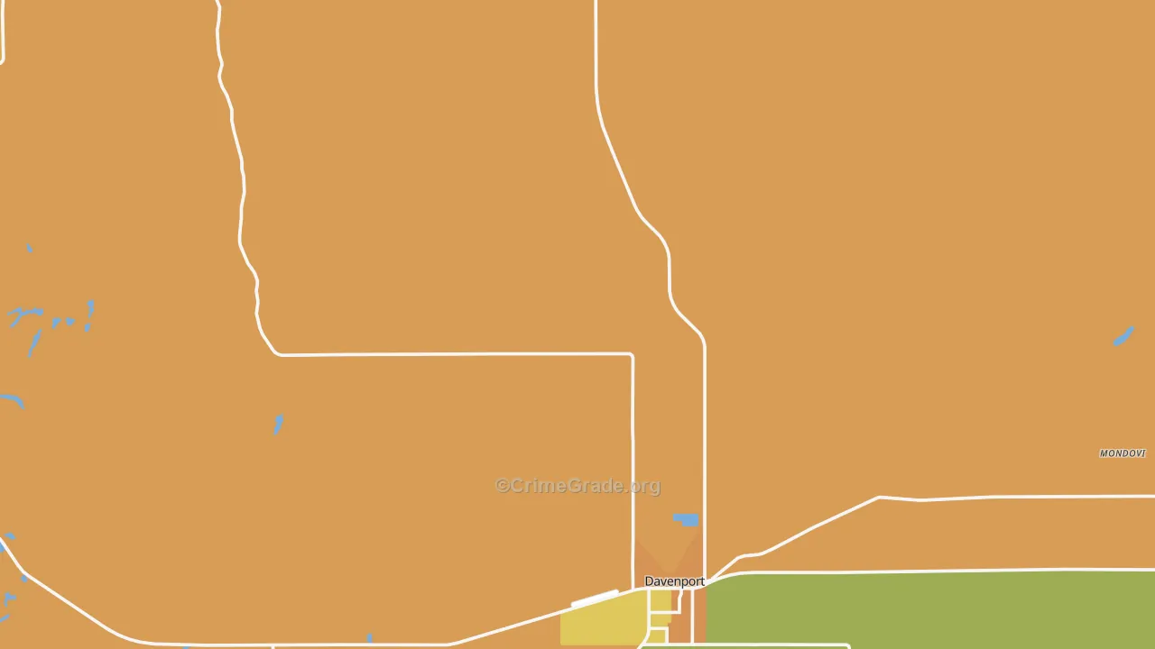 Davenport, WA Map of Murder Rates