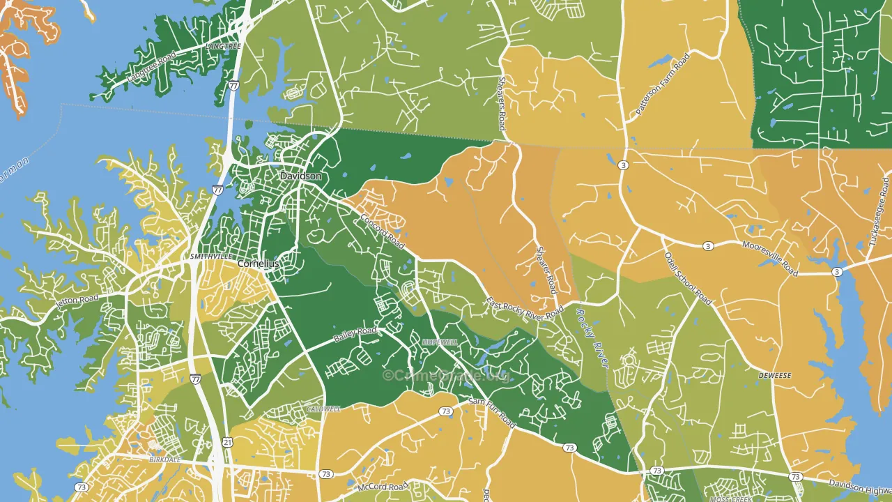 Davidson, NC Map of Murder Rates