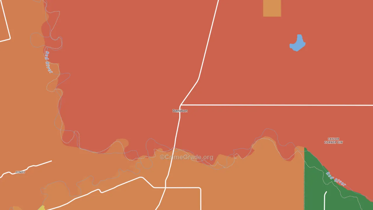 Davidson, OK Map of Murder Rates