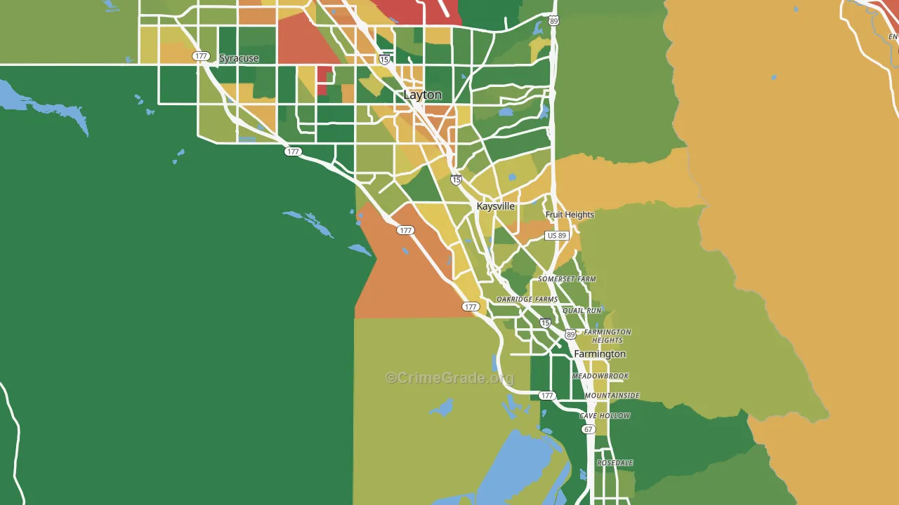 Davis County, UT Map of Murder Rates