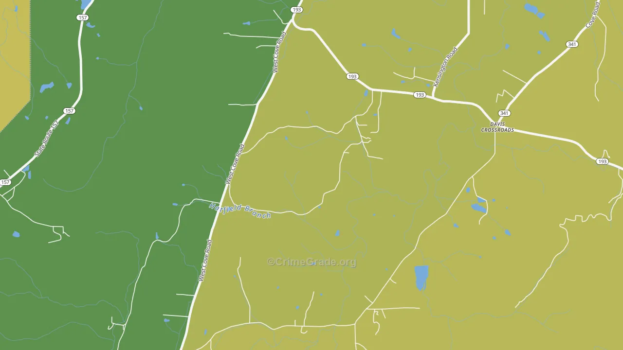 Davis Crossroads, GA Map of Murder Rates