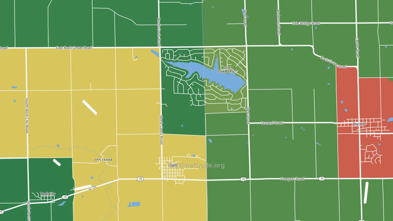 Davis, IL Map of Murder Rates