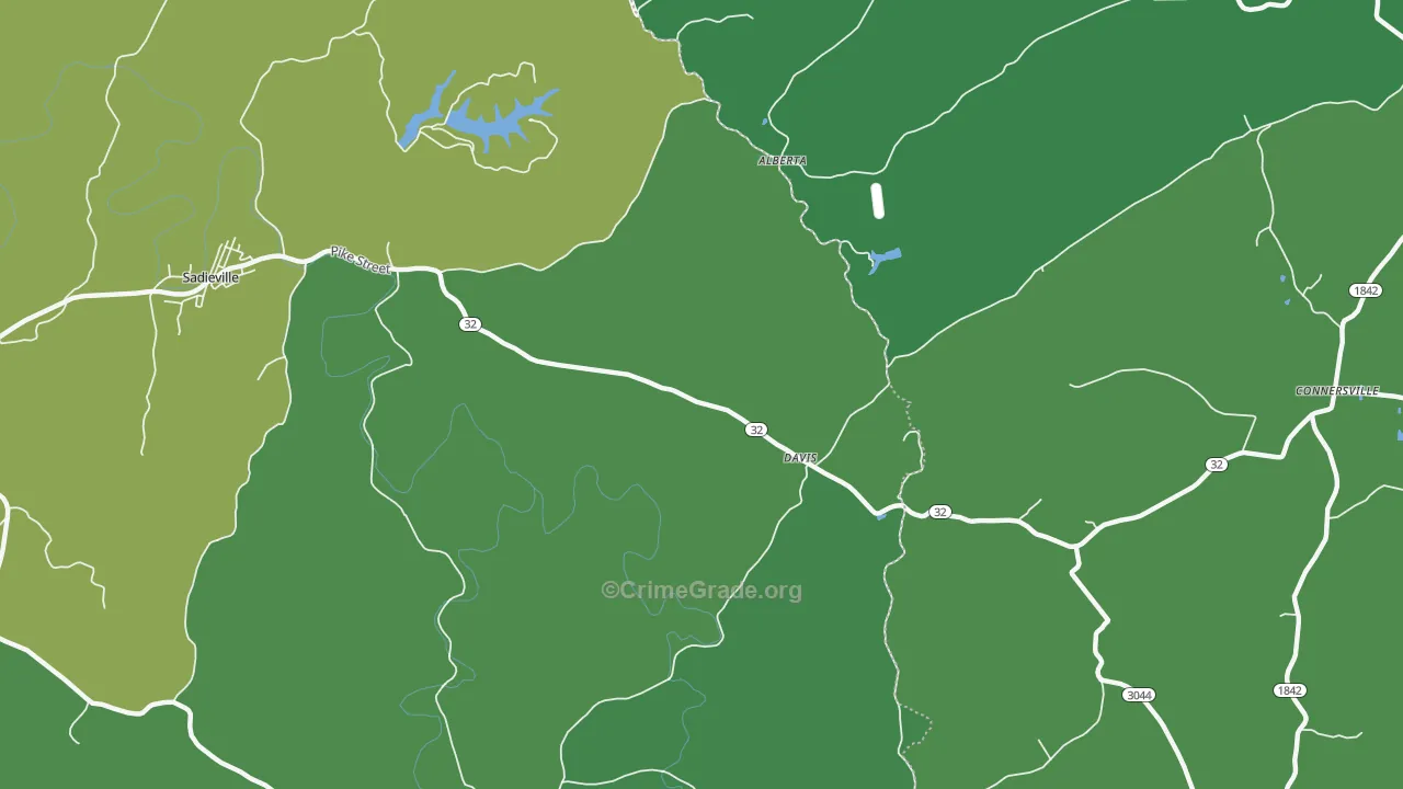 Davis, KY Map of Murder Rates