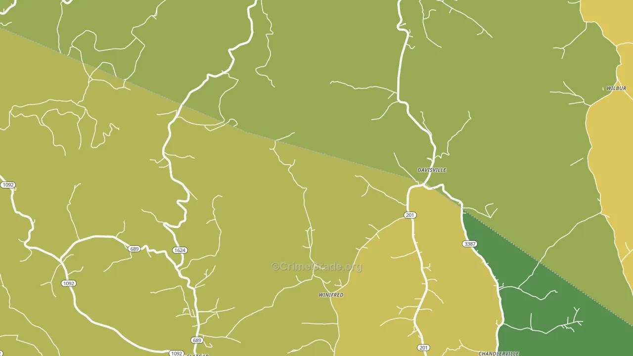 Davisville, KY Map of Murder Rates