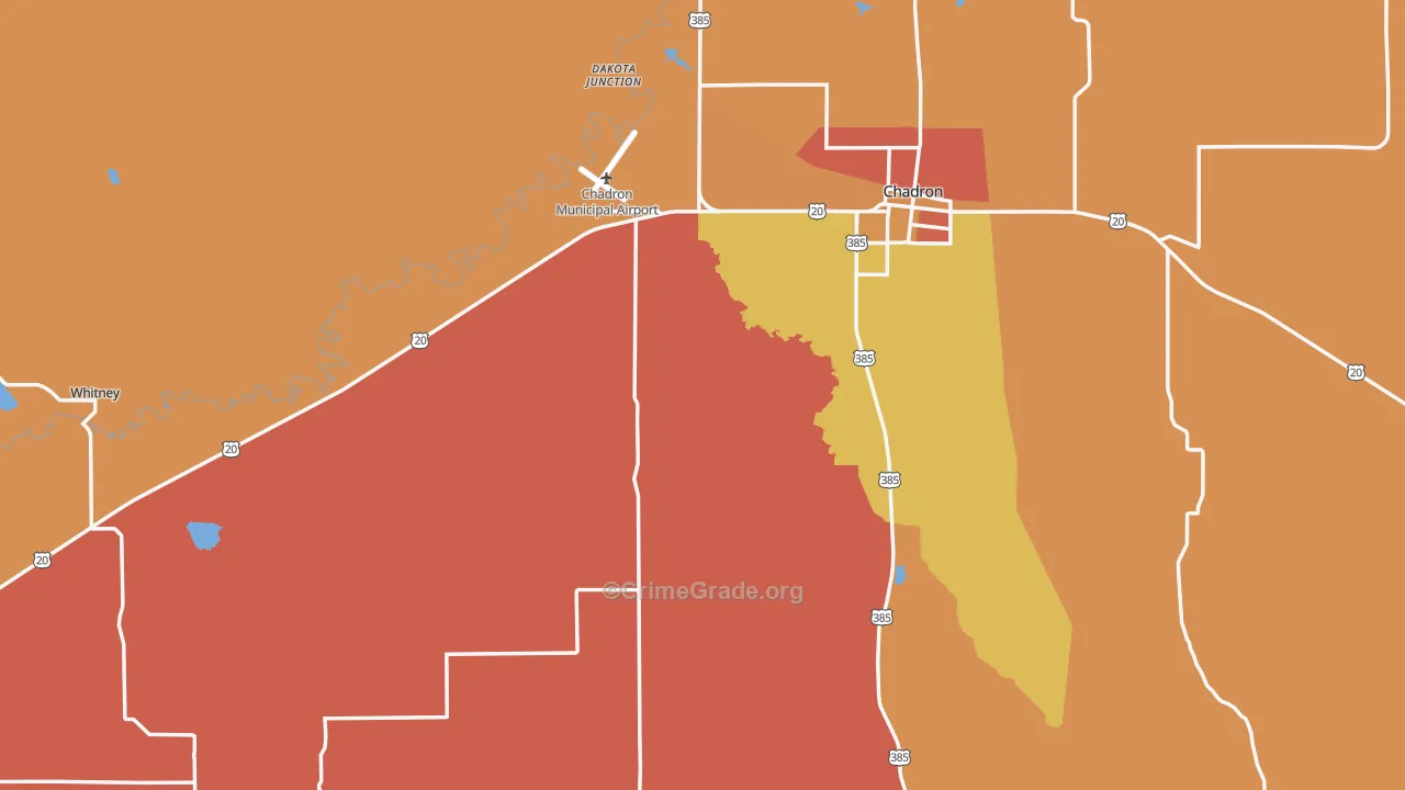 Dawes County, NE Map of Murder Rates