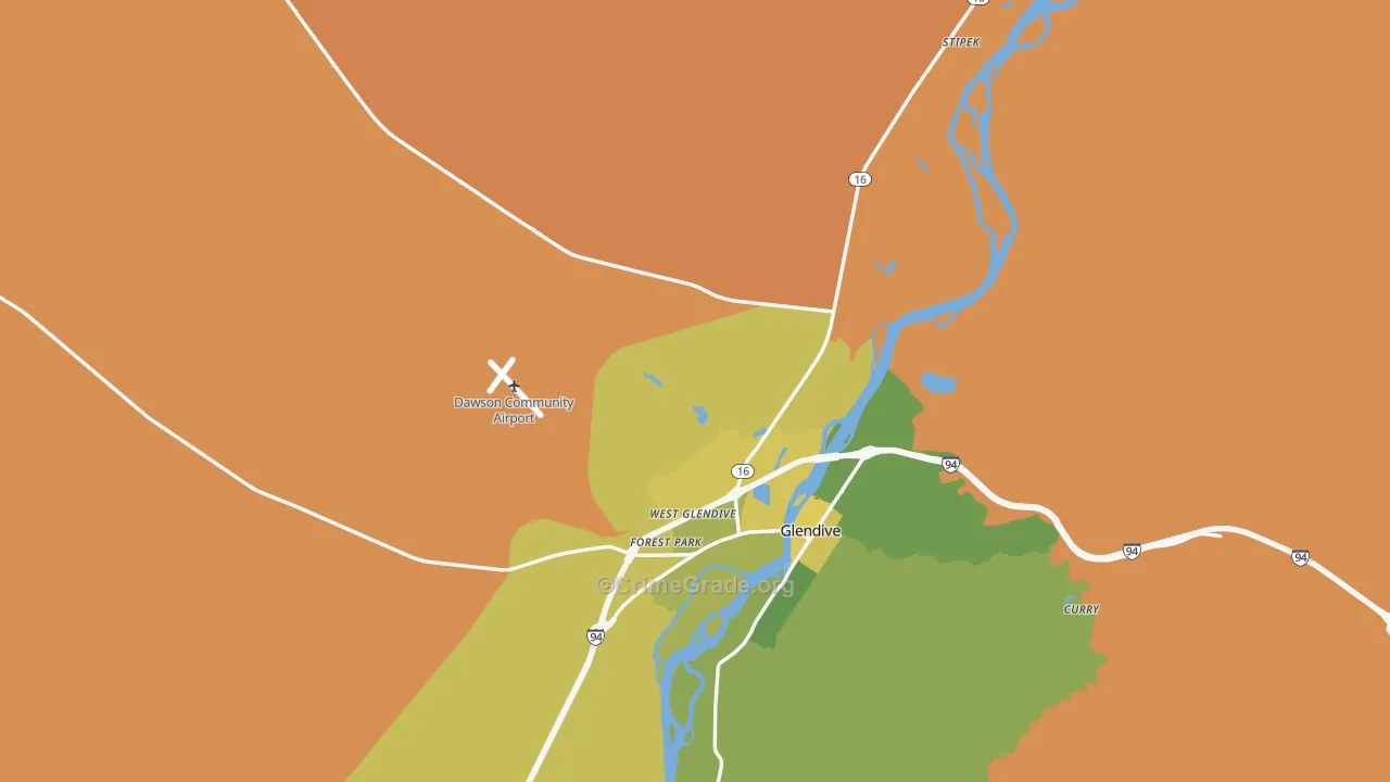 Dawson County, MT Map of Murder Rates