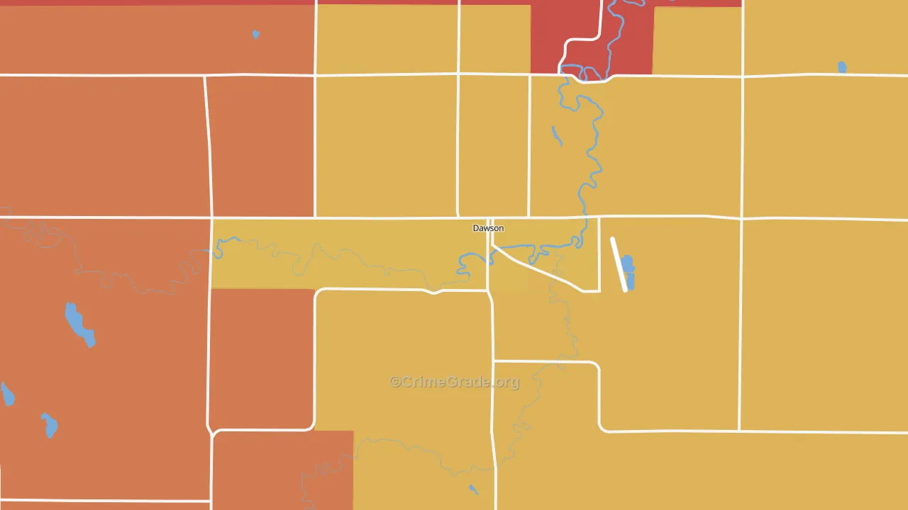 Dawson, MN Map of Murder Rates