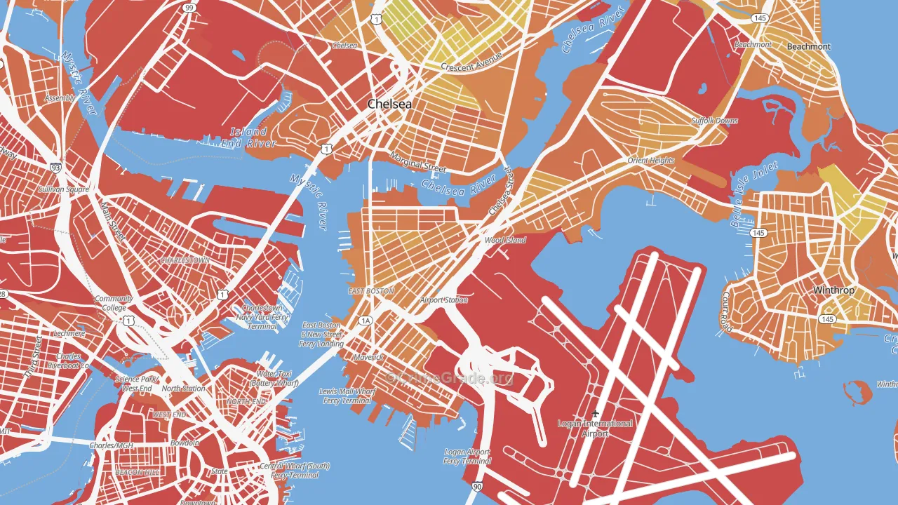 Day Square, Boston, MA Map of Murder Rates