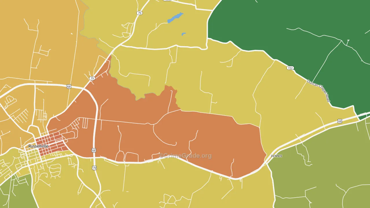 Daysville, KY Map of Murder Rates
